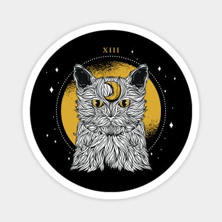 Cat And Moon Magnet